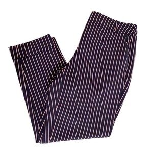 NWT Lane Bryant Ankle Navy stripe cuffed pants